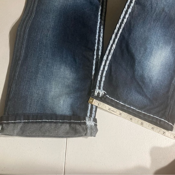 SOLD! Straight SuperQT in “DEEP LAGOON” wash True Religion size 30x32 unaltered! - Picture 5 of 7